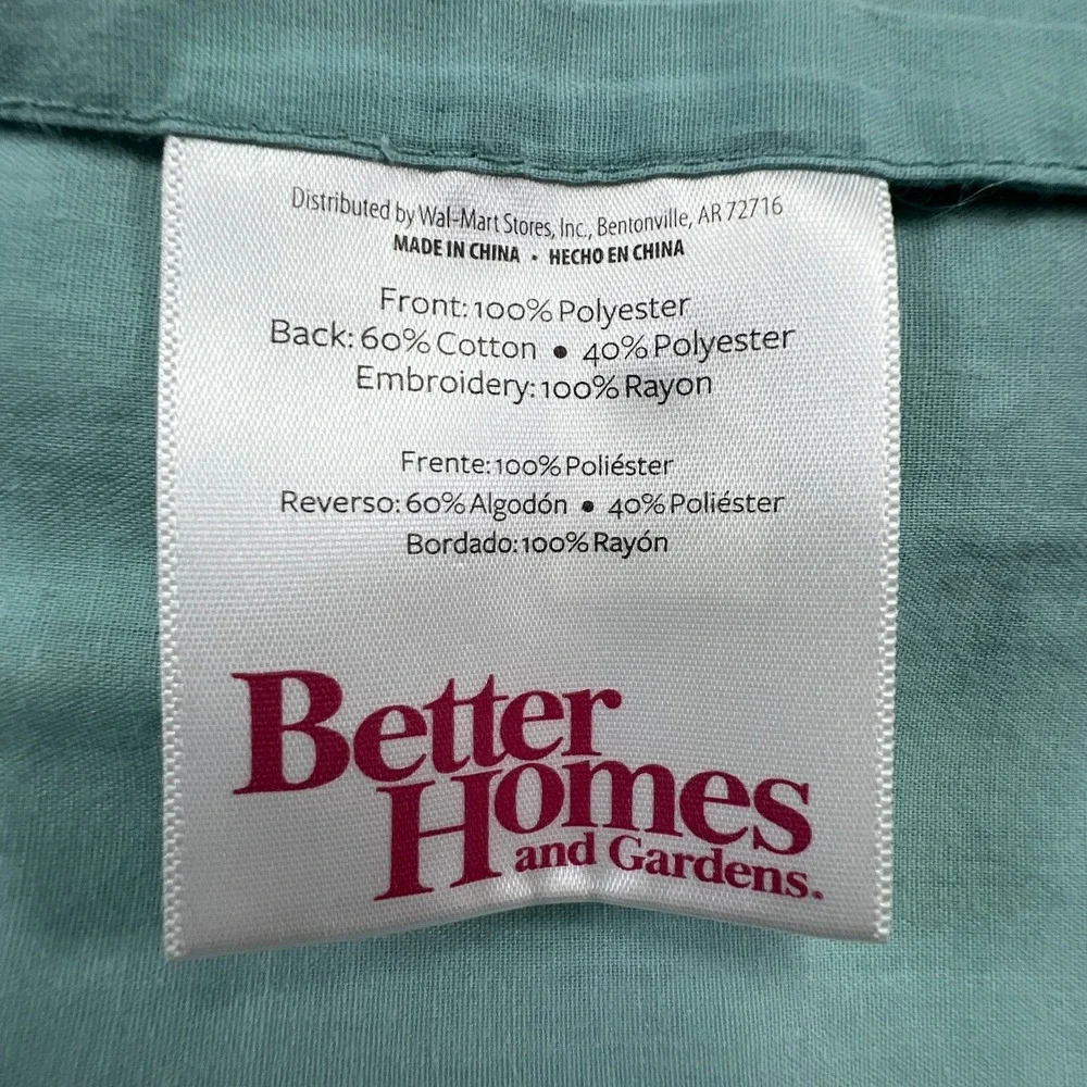Set Of 2 Better Homes & Gardens Standard Pillow Shams Multi Floral Embroidered